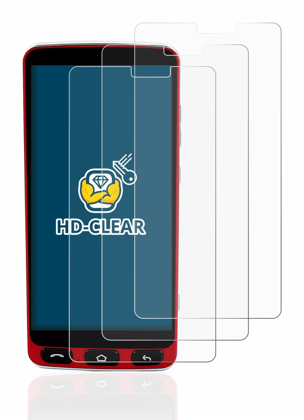 Image de l'appareil Olympia Neo Smartphone avec une grande variété de protections d'écran.