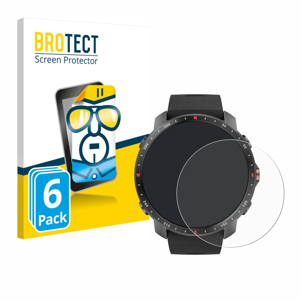 Face avant d’un emballage produit avec le logo de la marque BROTECT. À côté, l’appareil Polar Grit X Pro est représenté avec l