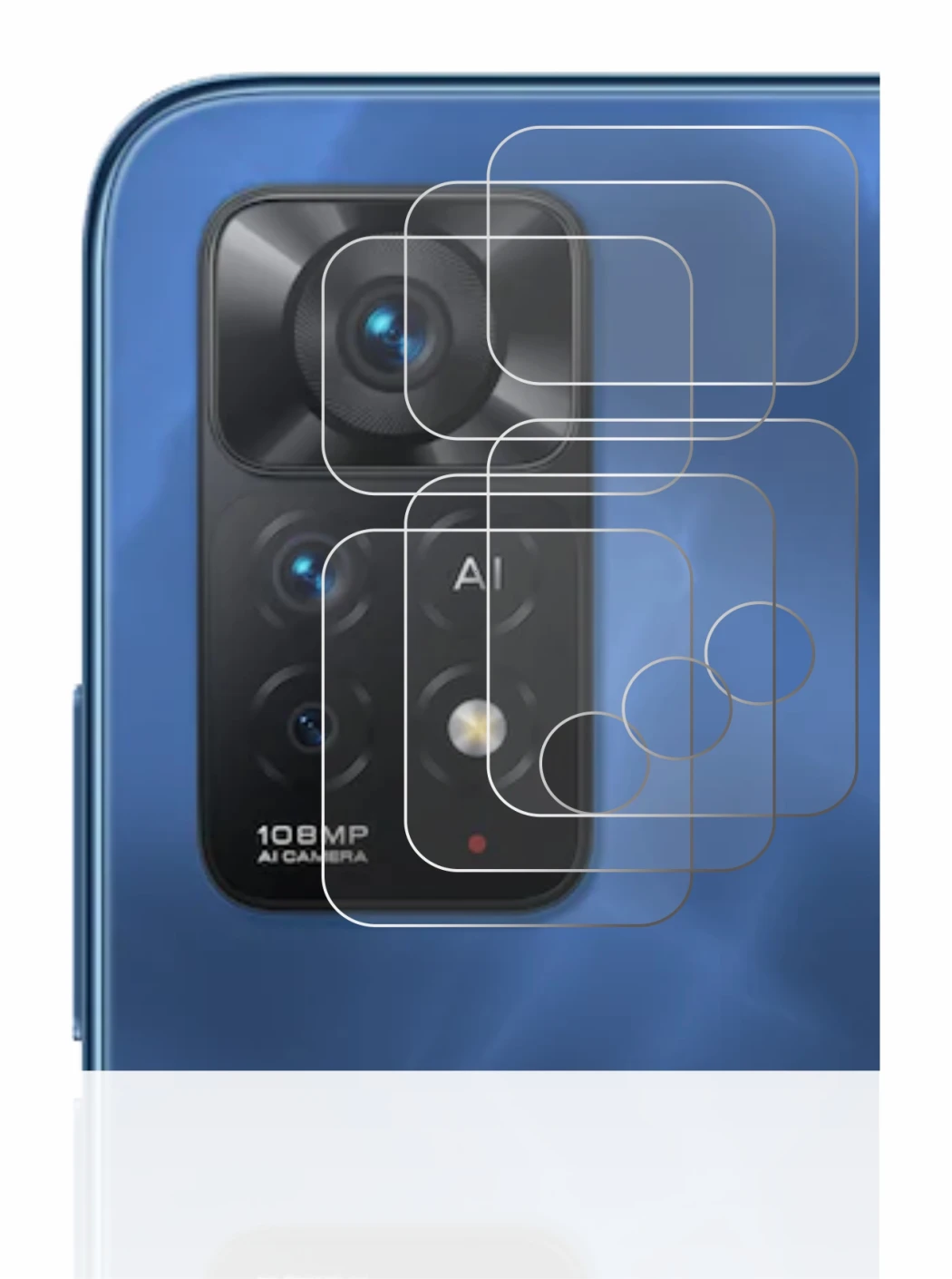 Image de l'appareil Xiaomi Redmi Note 11 Pro 5G (Caméra UNIQUEMENT) avec une grande variété de protections d'écran.