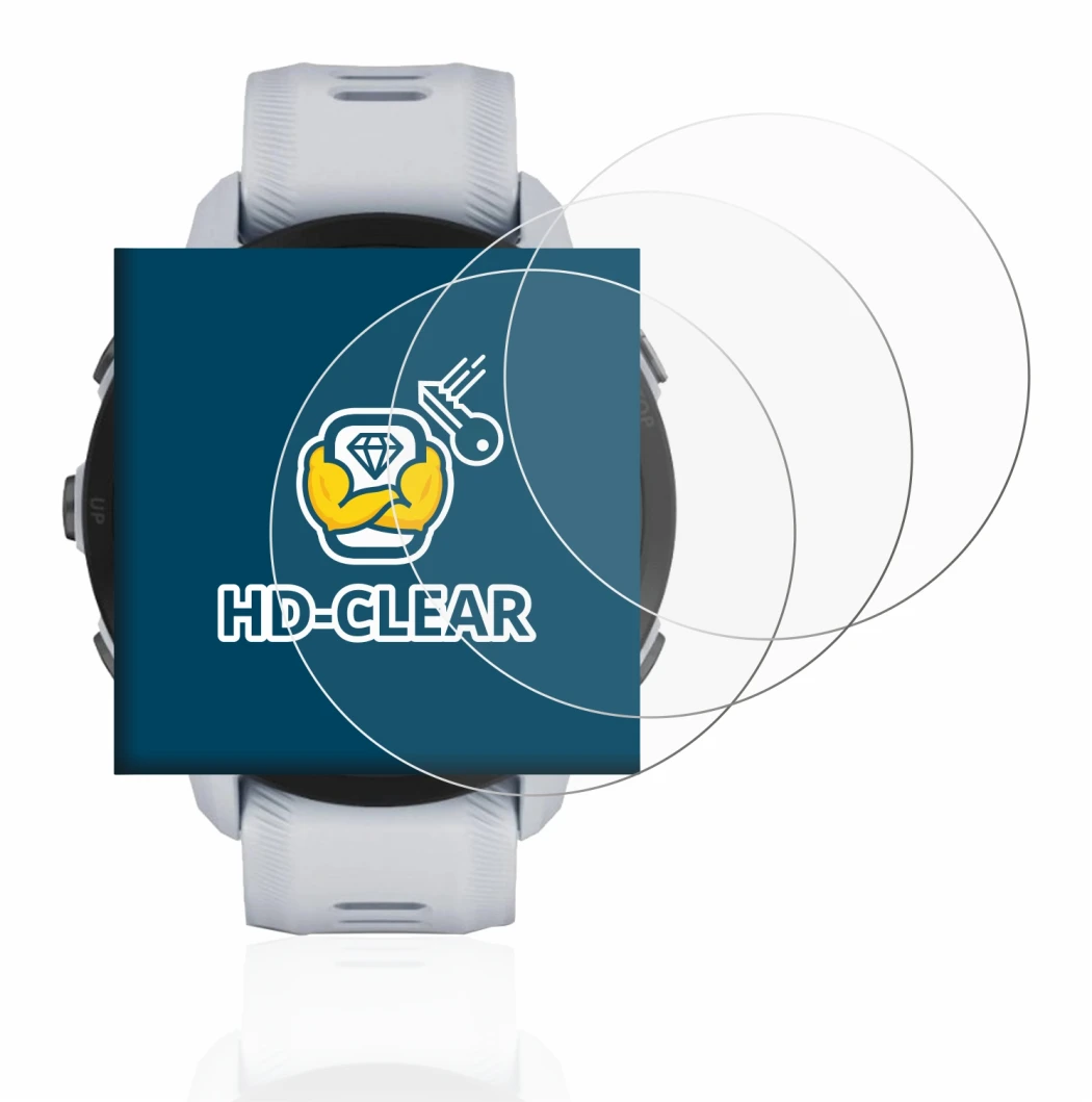 Image de l'appareil Garmin Forerunner 955 Solar avec une grande variété de protections d'écran.