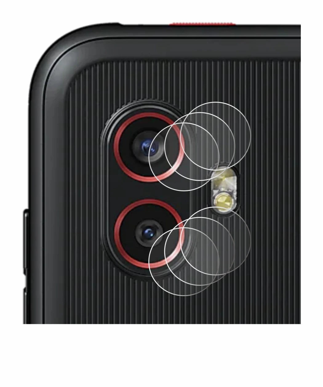 Image de l'appareil Samsung Galaxy Xcover 6 Pro (Caméra UNIQUEMENT) avec une grande variété de protections d'écran.