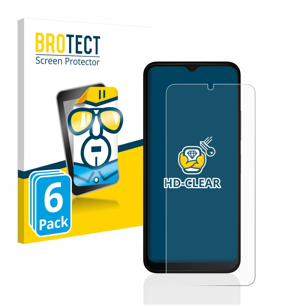 Face avant d’un emballage produit avec le logo de la marque BROTECT. À côté, l’appareil Nokia C22 est représenté avec la prote