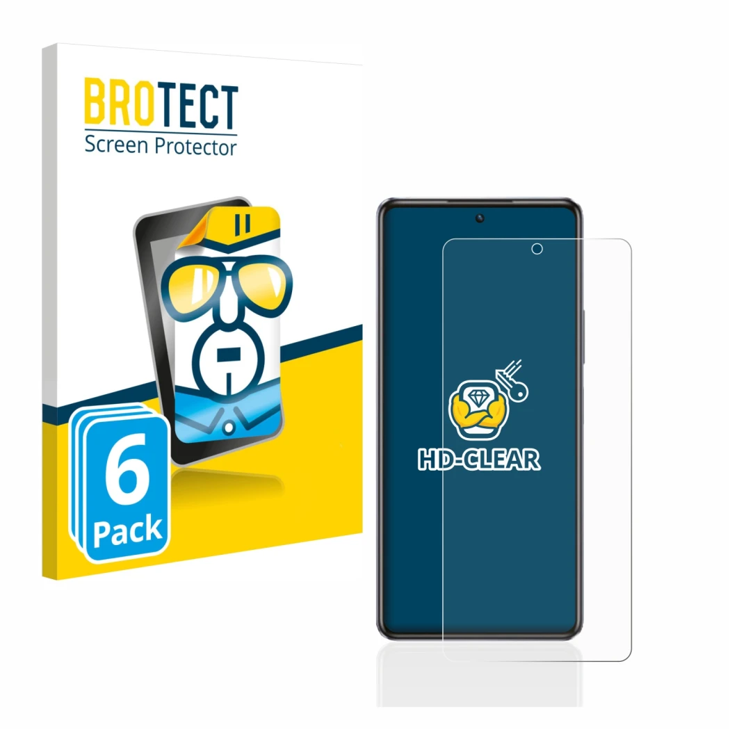 Face avant d’un emballage produit avec le logo de la marque BROTECT. À côté, l’appareil Infinix Note 30 Pro est représenté ave