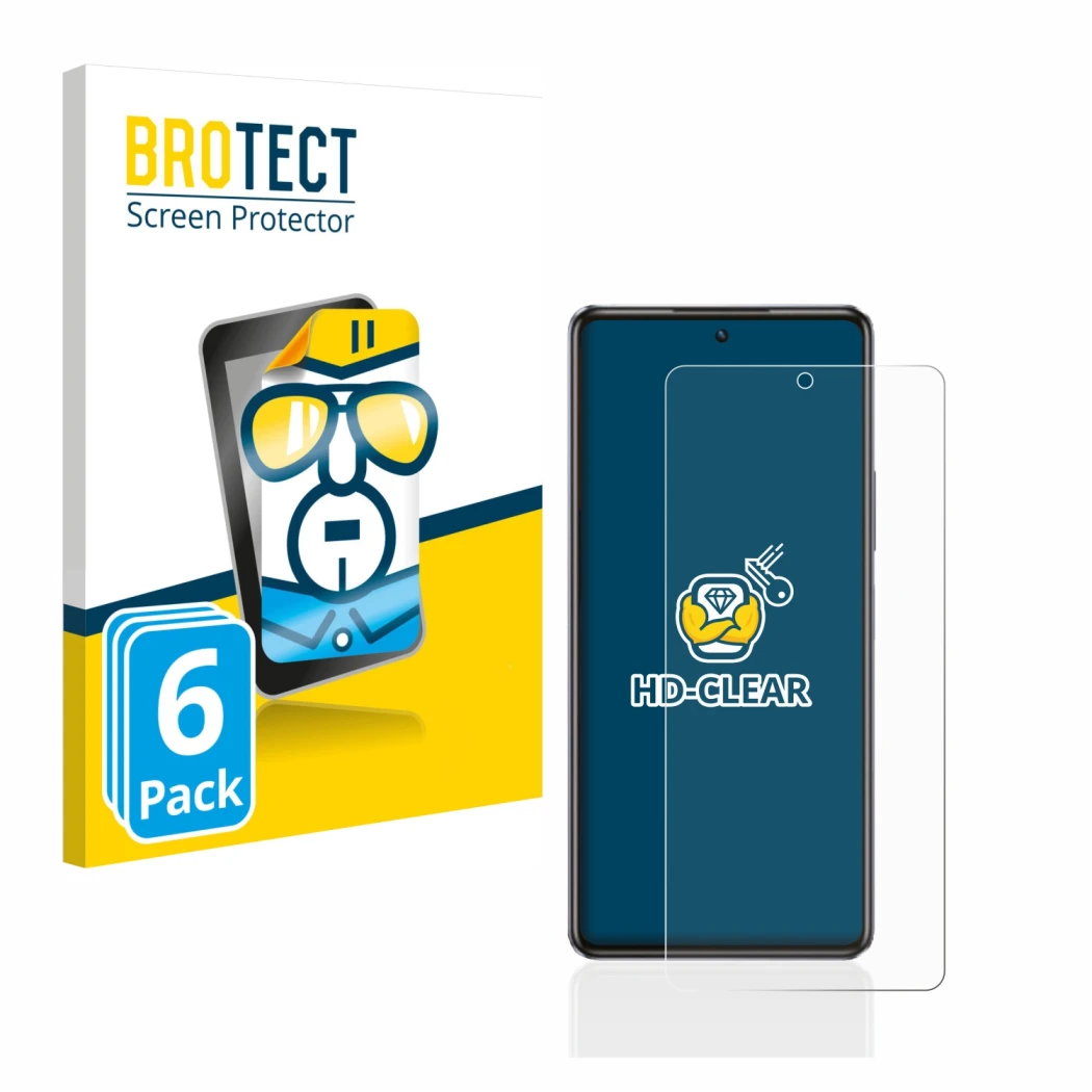Face avant d’un emballage produit avec le logo de la marque BROTECT. À côté, l’appareil Infinix Note 30 est représenté avec la