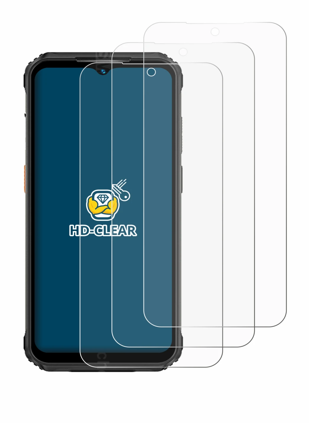 Image de l'appareil Ulefone Armor 21 avec une grande variété de protections d'écran.