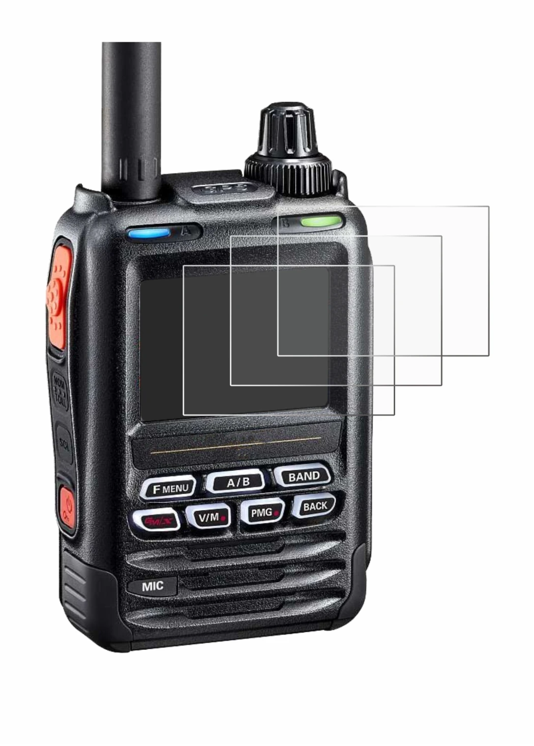 Image de l'appareil Yaesu FT-5DE/DR avec une grande variété de protections d'écran.