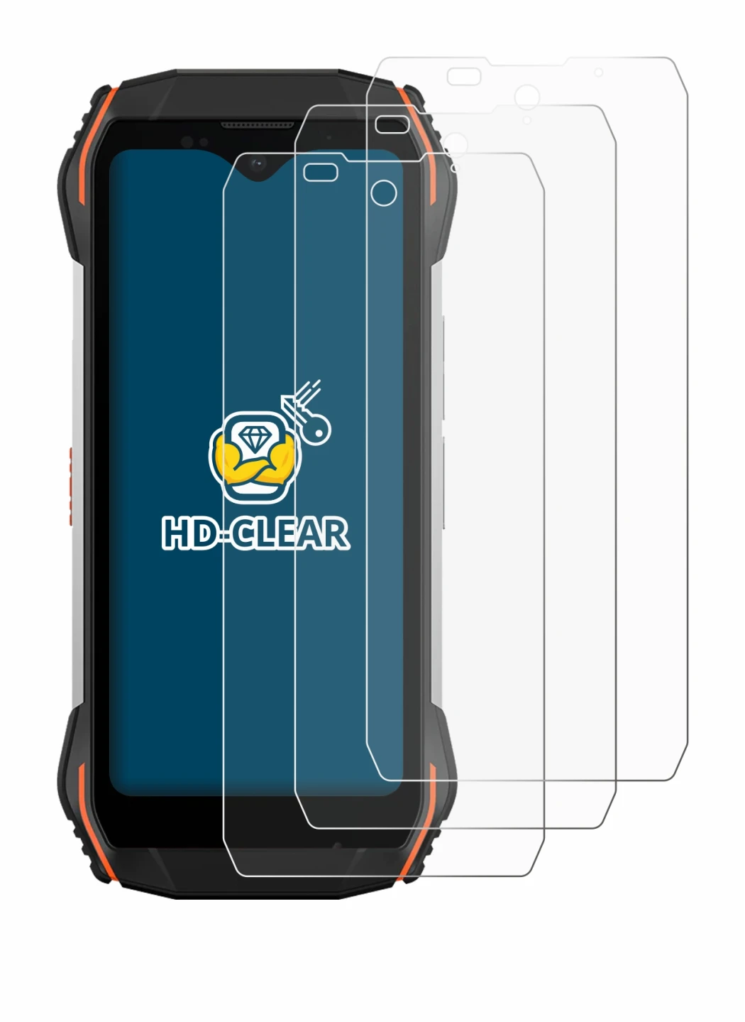 Image de l'appareil Blackview N6000 avec une grande variété de protections d'écran.