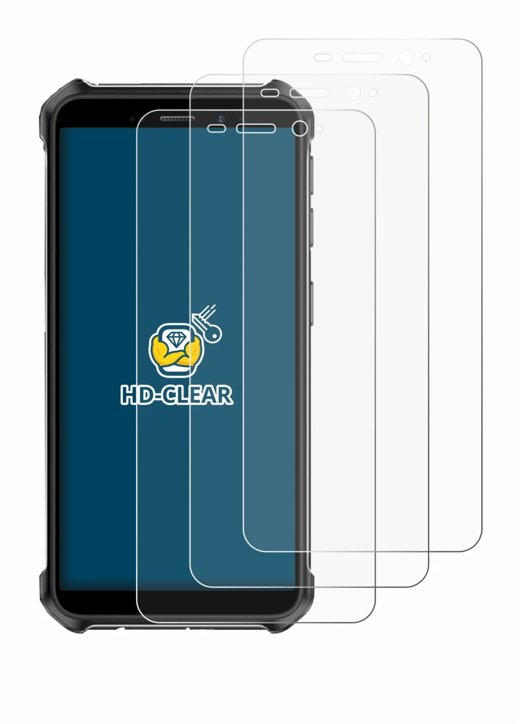 Image de l'appareil Ulefone Armor X12 Pro avec une grande variété de protections d'écran.
