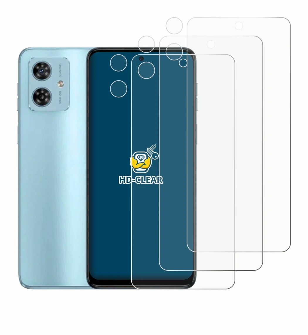 Image de l'appareil Motorola Moto G54 (Avant+Caméra) avec une grande variété de protections d'écran.