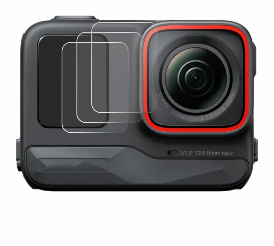 Image de l'appareil Insta360 Ace Pro (Affichage avant) avec une grande variété de protections d'écran.
