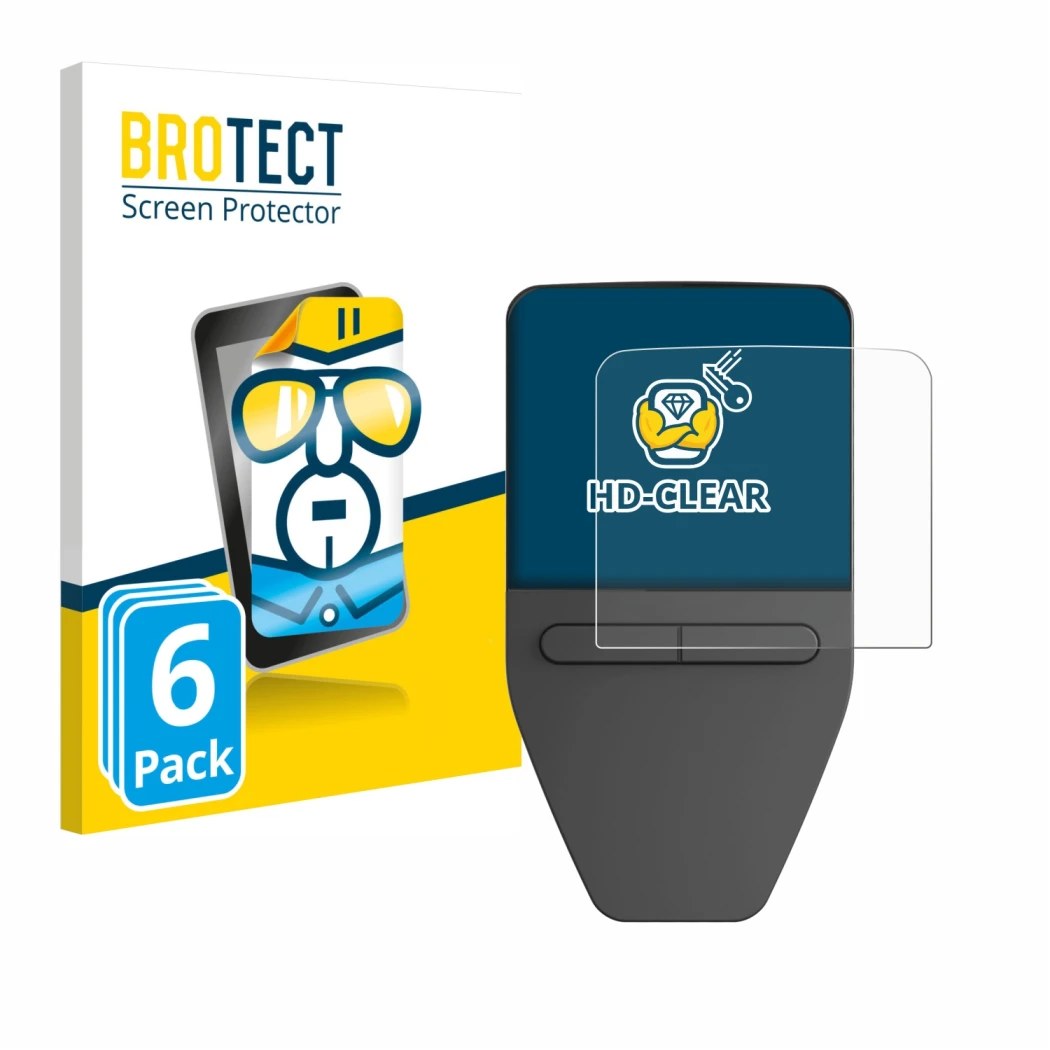 Face avant d’un emballage produit avec le logo de la marque BROTECT. À côté, l’appareil Trezor Safe 3 est représenté avec la p