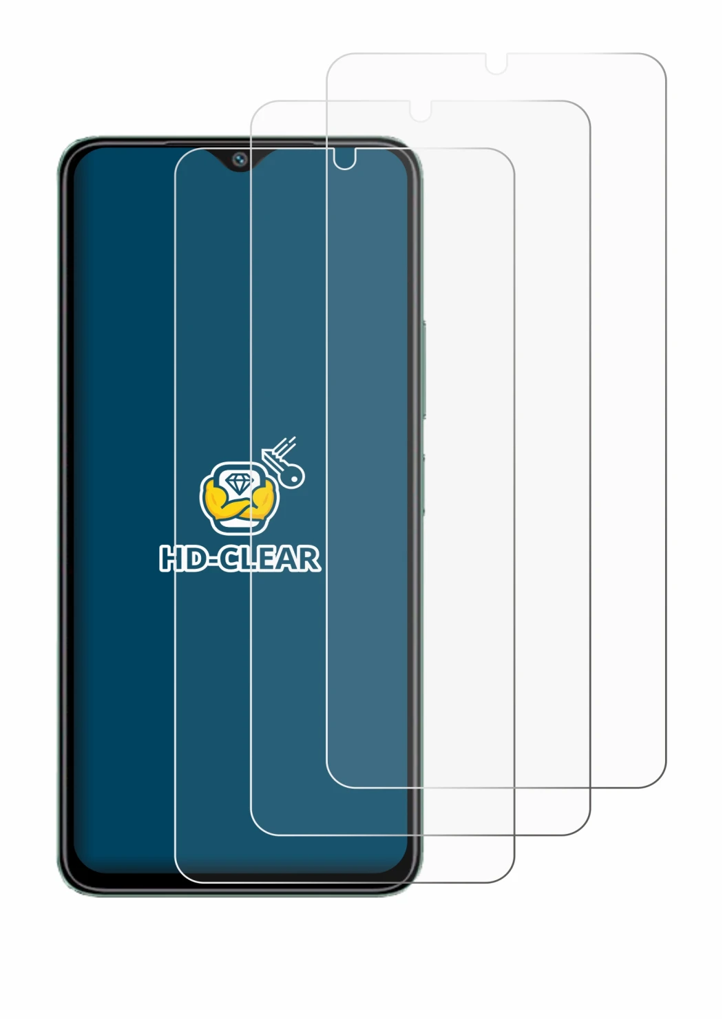 Image de l'appareil Xiaomi Redmi A3 avec une grande variété de protections d'écran.