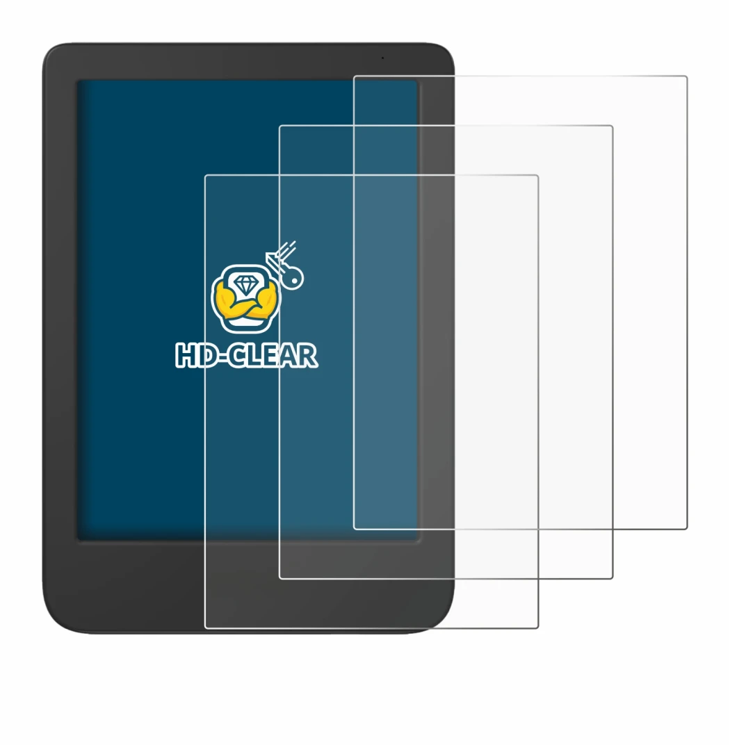 Image de l'appareil Tolino Shine 5 2024 avec une grande variété de protections d'écran.