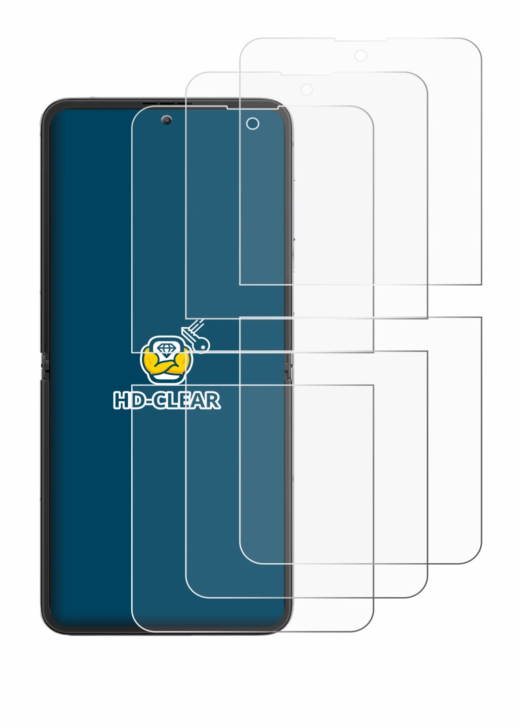Image de l'appareil Blackview Hero 10 (Affichage avant) avec une grande variété de protections d'écran.