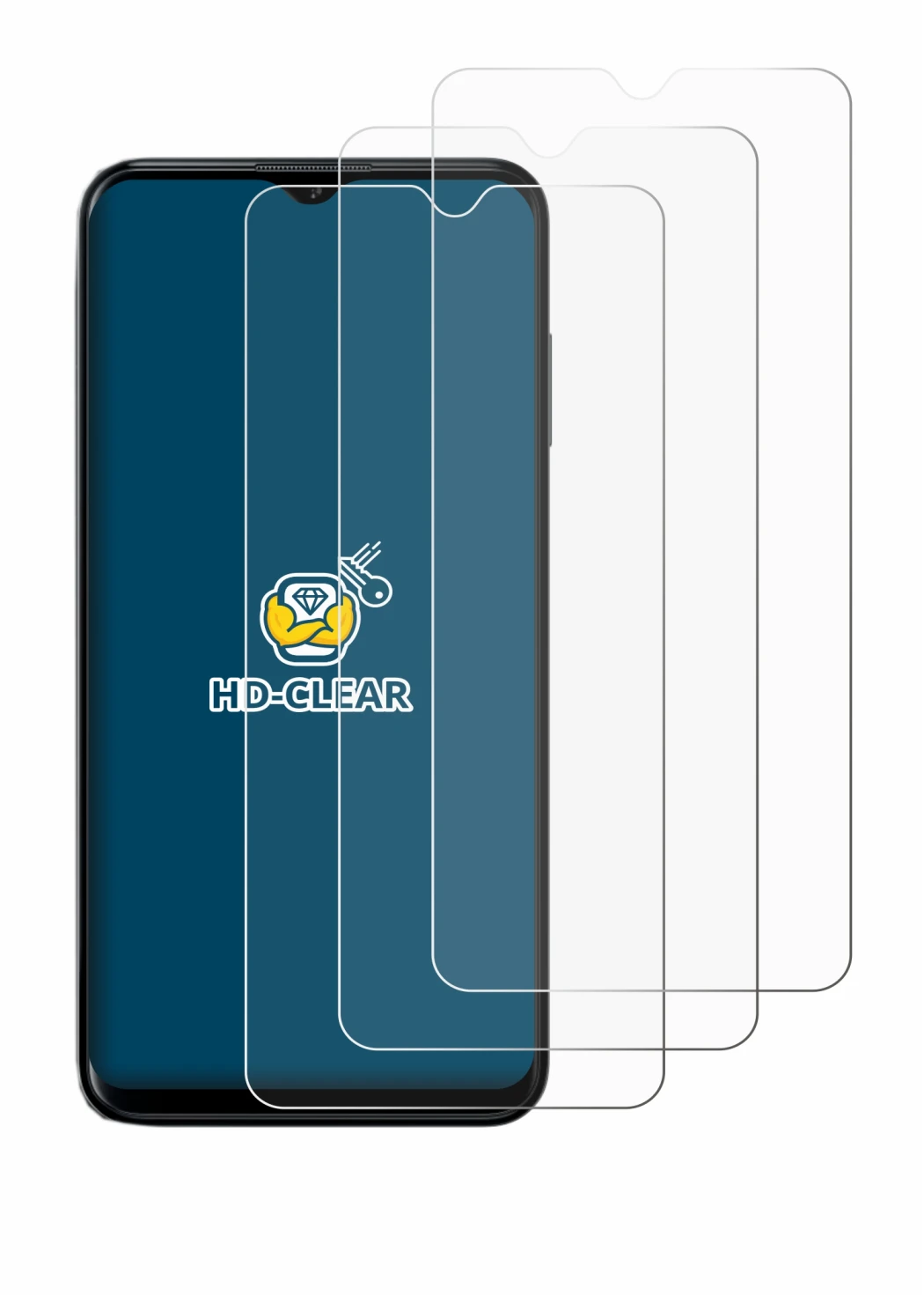 Image de l'appareil Nokia G60 5G avec une grande variété de protections d'écran.