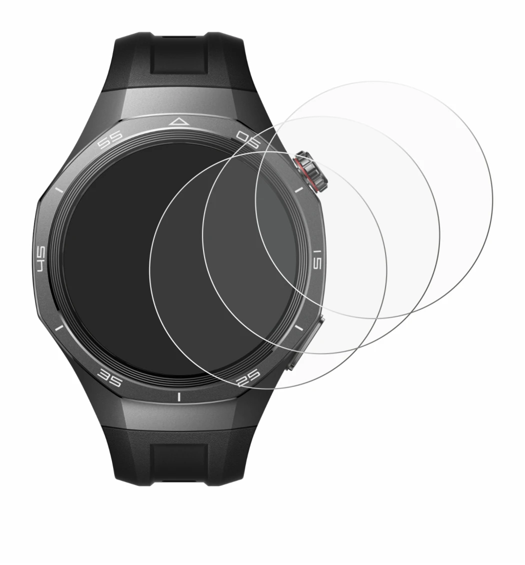 Image de l'appareil Huawei Watch GT 5 Pro (46 mm) avec une grande variété de protections d'écran.