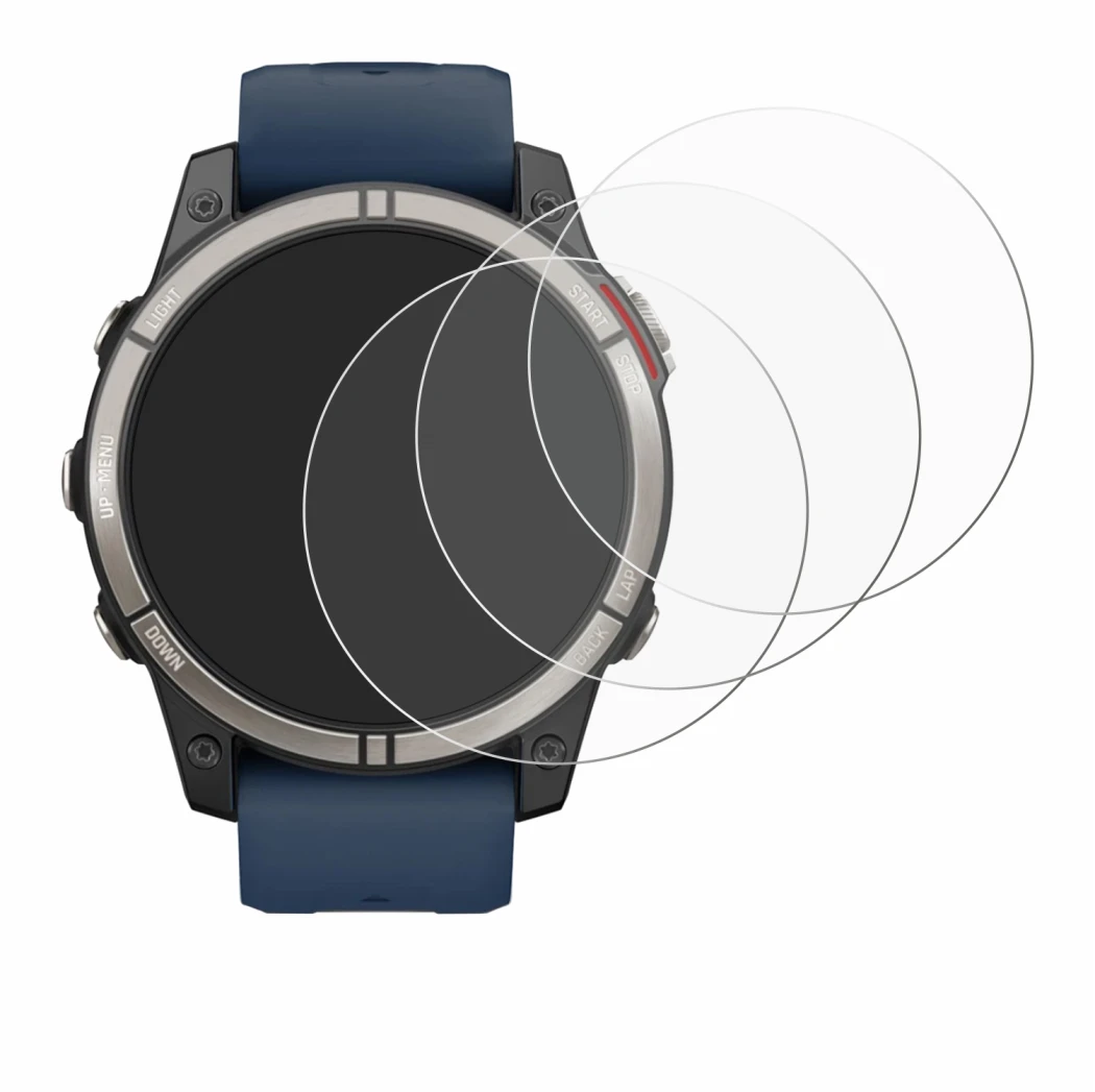 Image de l'appareil Garmin quatix 7 Pro avec une grande variété de protections d'écran.