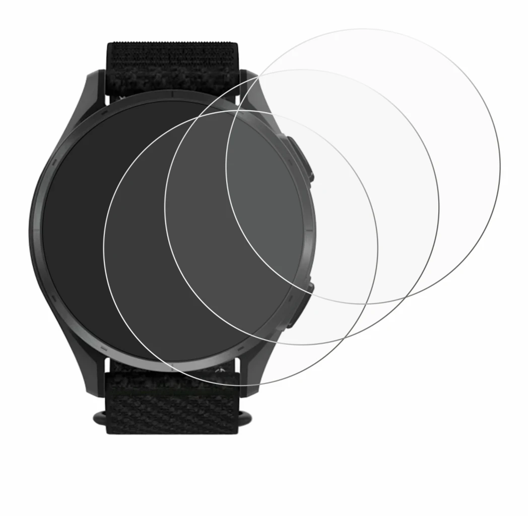 Image de l'appareil Garmin Approach S50 avec une grande variété de protections d'écran.