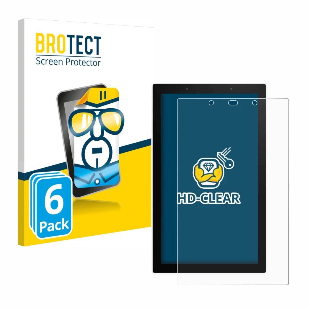 Face avant d’un emballage produit avec le logo de la marque BROTECT. À côté, l’appareil SONOFF NSPanel Pro 120 est représenté 