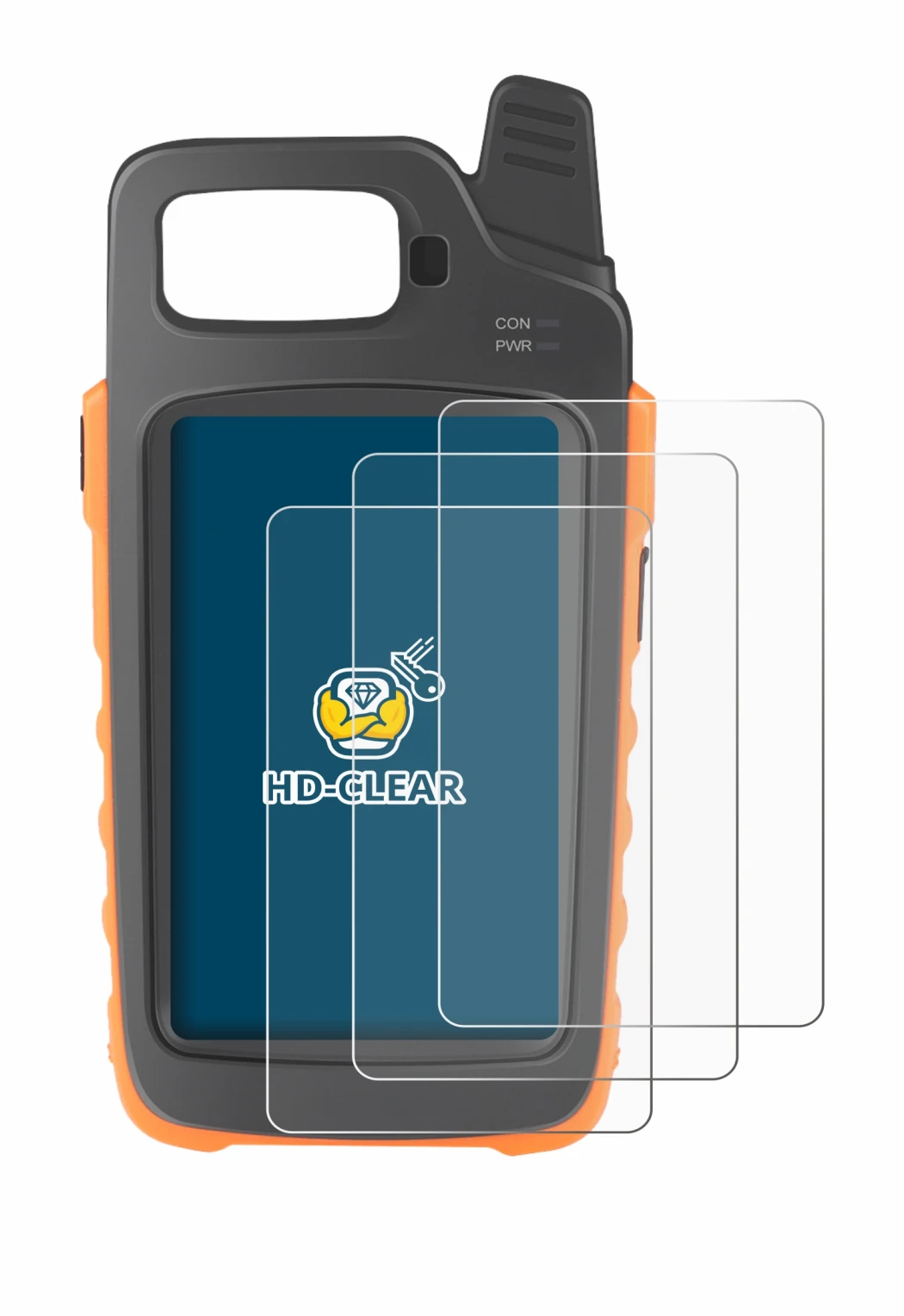 Image de l'appareil Xhorse Key Tool Max Pro avec une grande variété de protections d'écran.