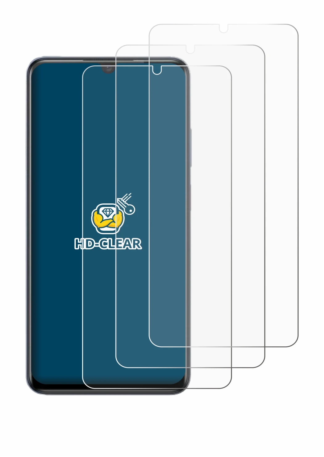 Image de l'appareil ZTE Blade V70 Max avec une grande variété de protections d'écran.