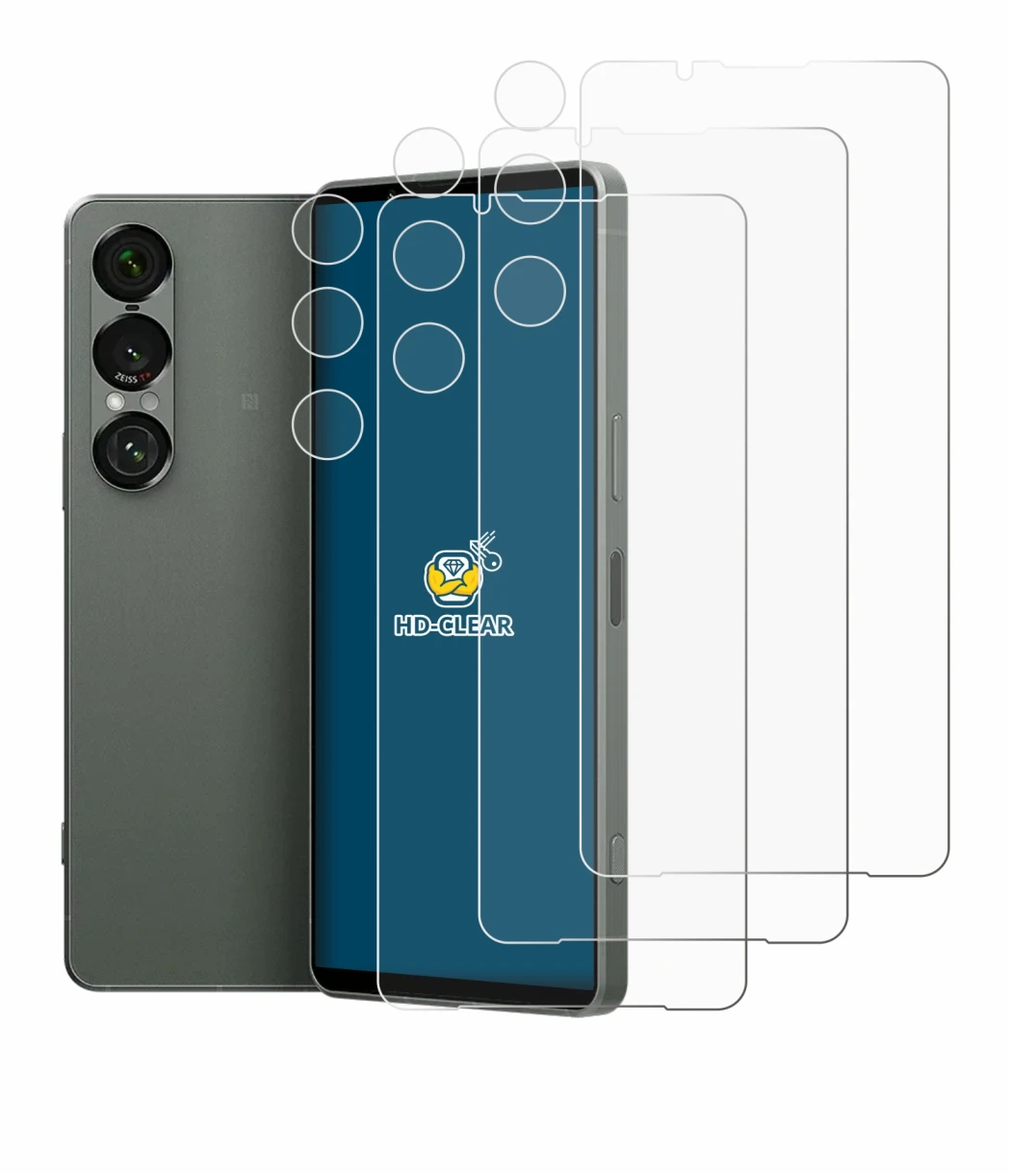 Image de l'appareil Sony Xperia 1 VII (Avant+Caméra) avec une grande variété de protections d'écran.