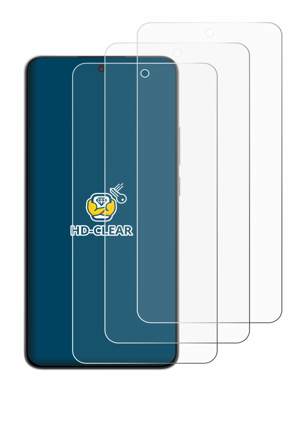 Image de l'appareil OnePlus Nord CE 5 avec une grande variété de protections d'écran.