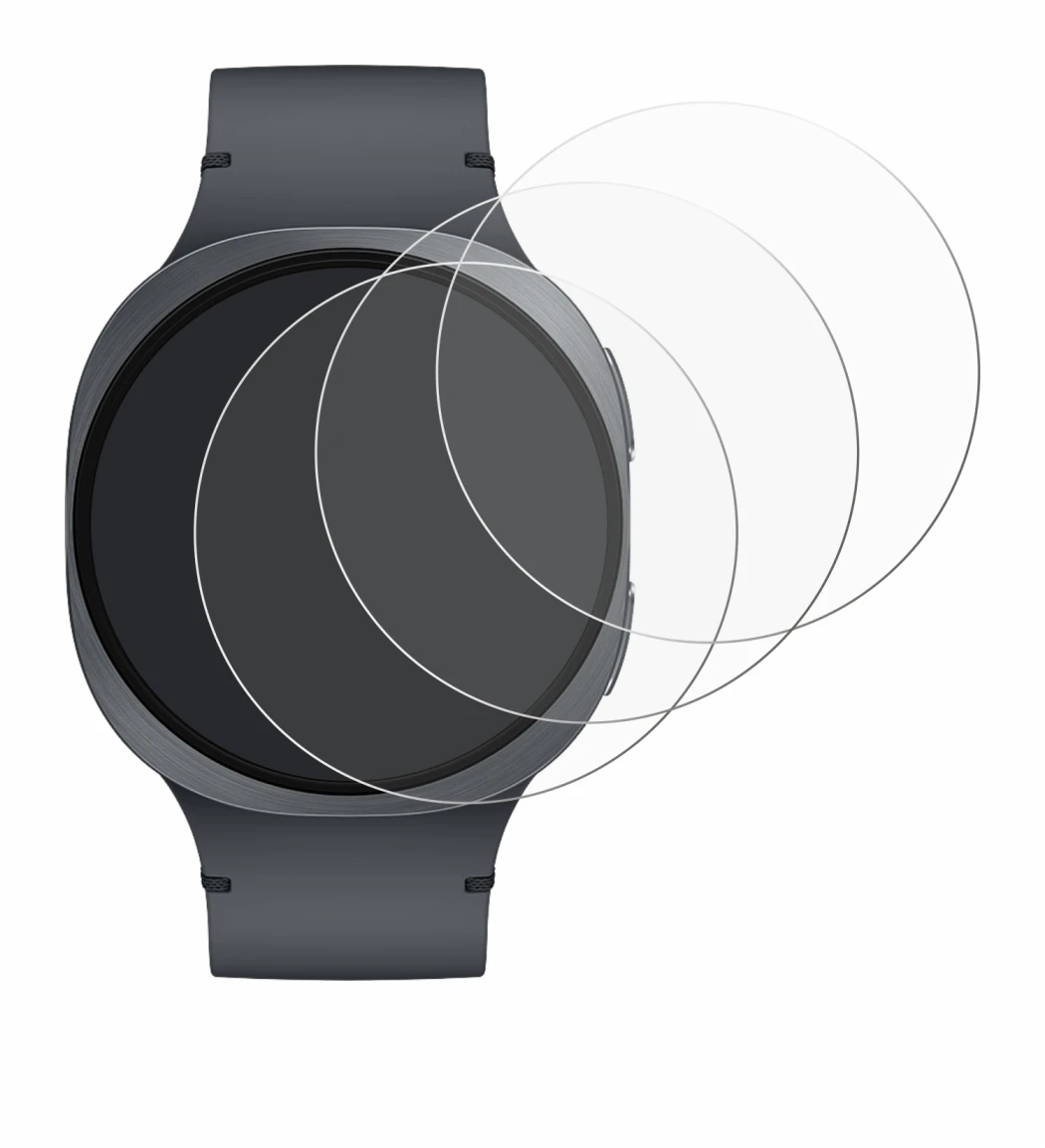 Image de l'appareil Samsung Galaxy Watch 8 (44 mm) avec une grande variété de protections d'écran.