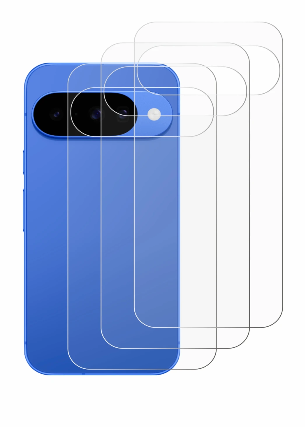 Image de l'appareil Google Pixel 10 (Arrière) avec une grande variété de protections d'écran.