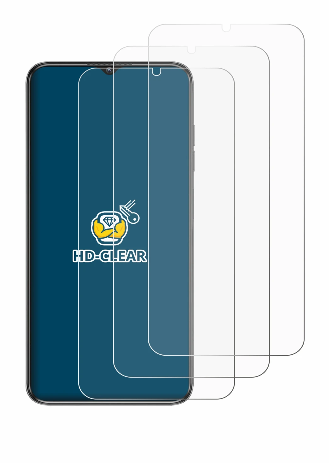 Image de l'appareil Oukitel C1 avec une grande variété de protections d'écran.