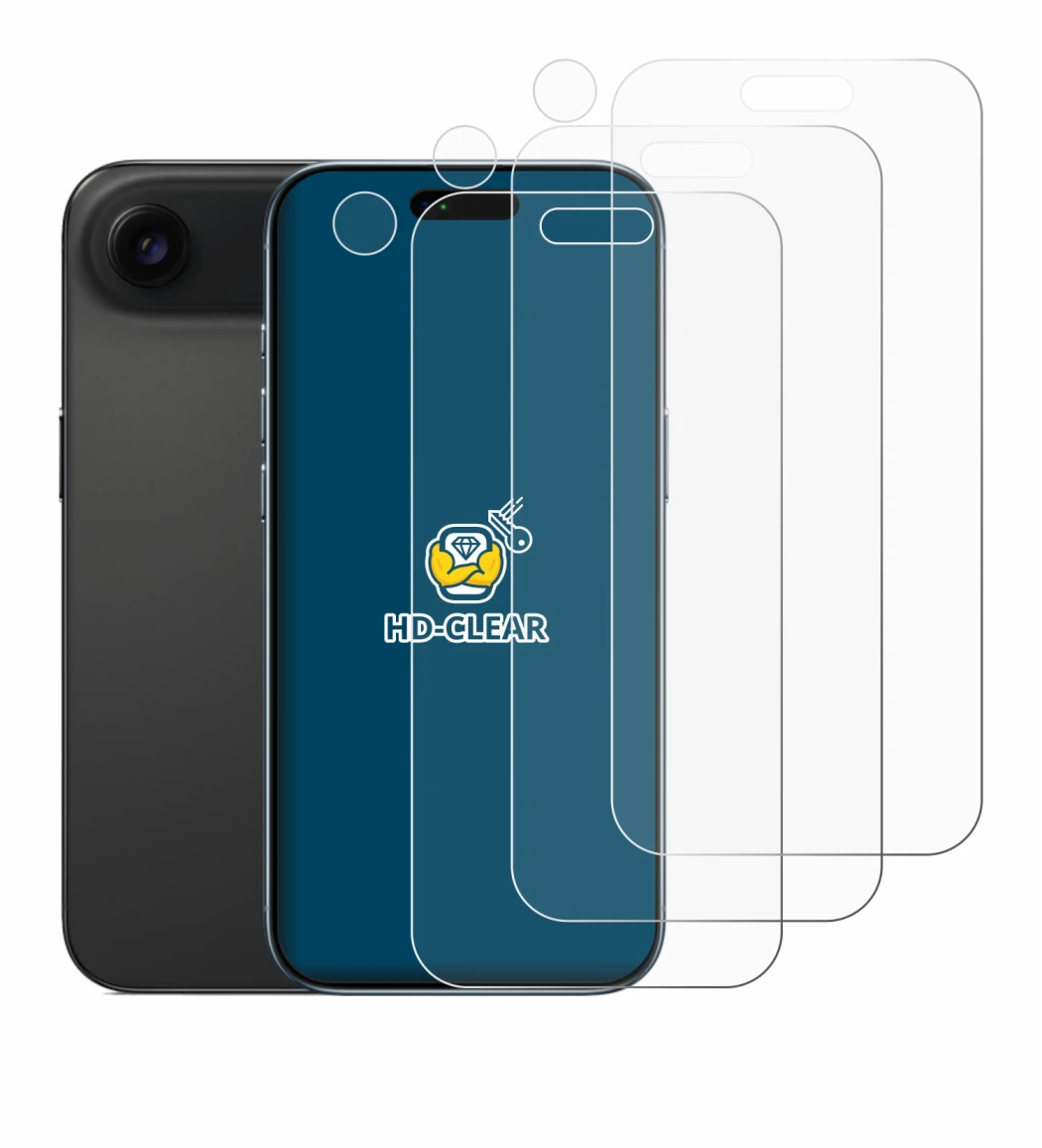 Image de l'appareil Apple iPhone Air (Avant+Caméra) avec une grande variété de protections d'écran.