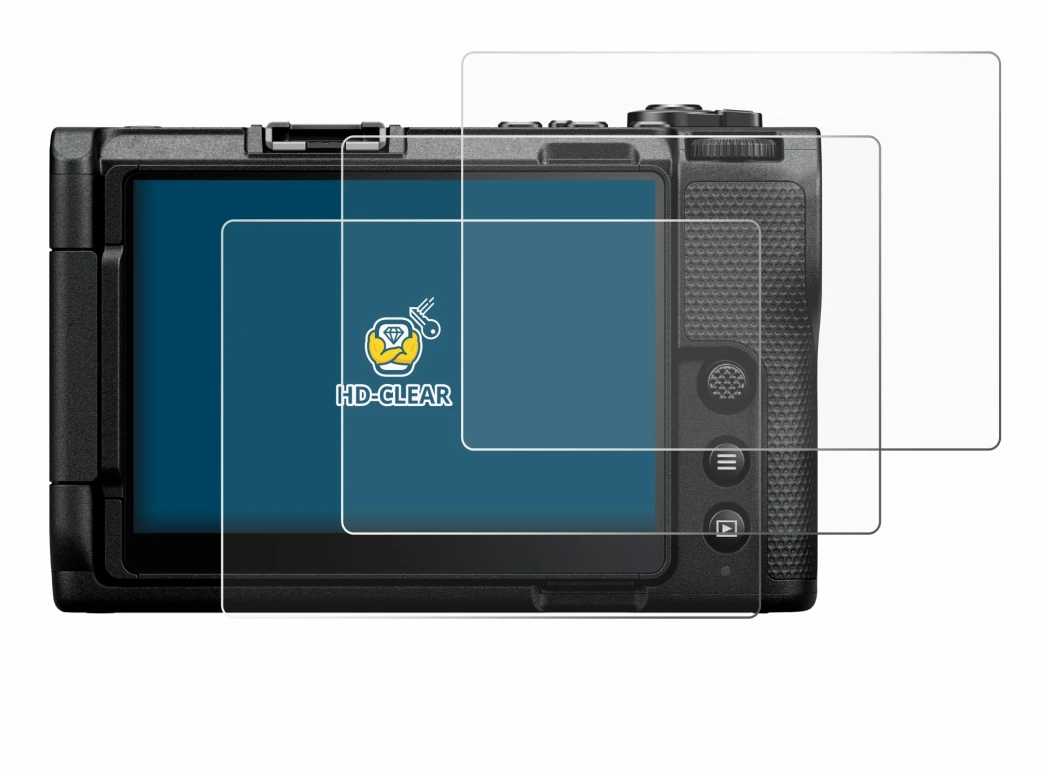 Image de l'appareil Nikon ZR avec une grande variété de protections d'écran.