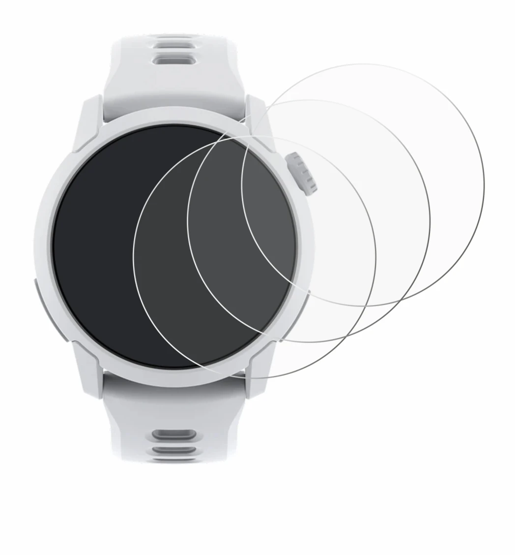 Image de l'appareil Coros Pace 4 avec une grande variété de protections d'écran.