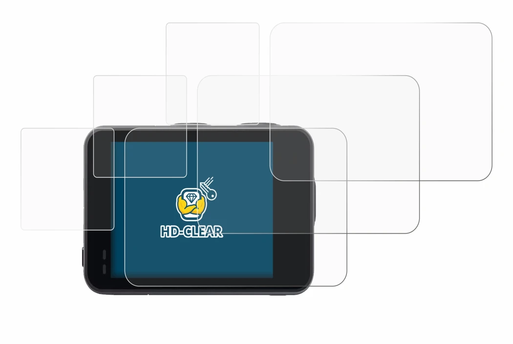 Image de l'appareil Akaso Brave 7 avec une grande variété de protections d'écran.