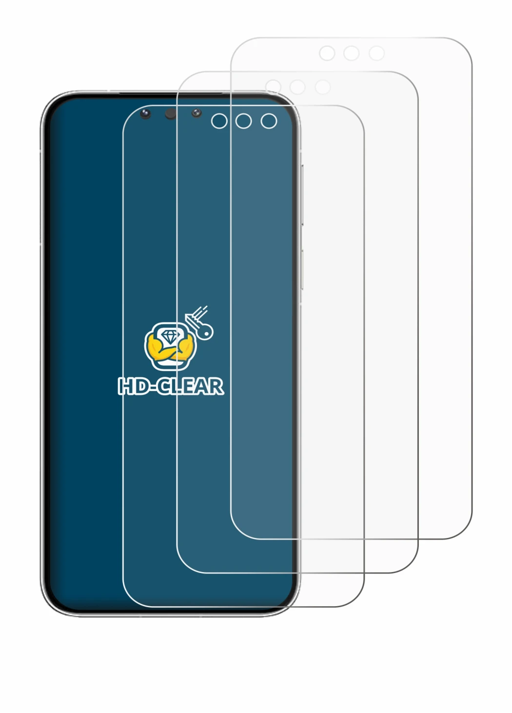 Image de l'appareil Huawei Mate 80 avec une grande variété de protections d'écran.
