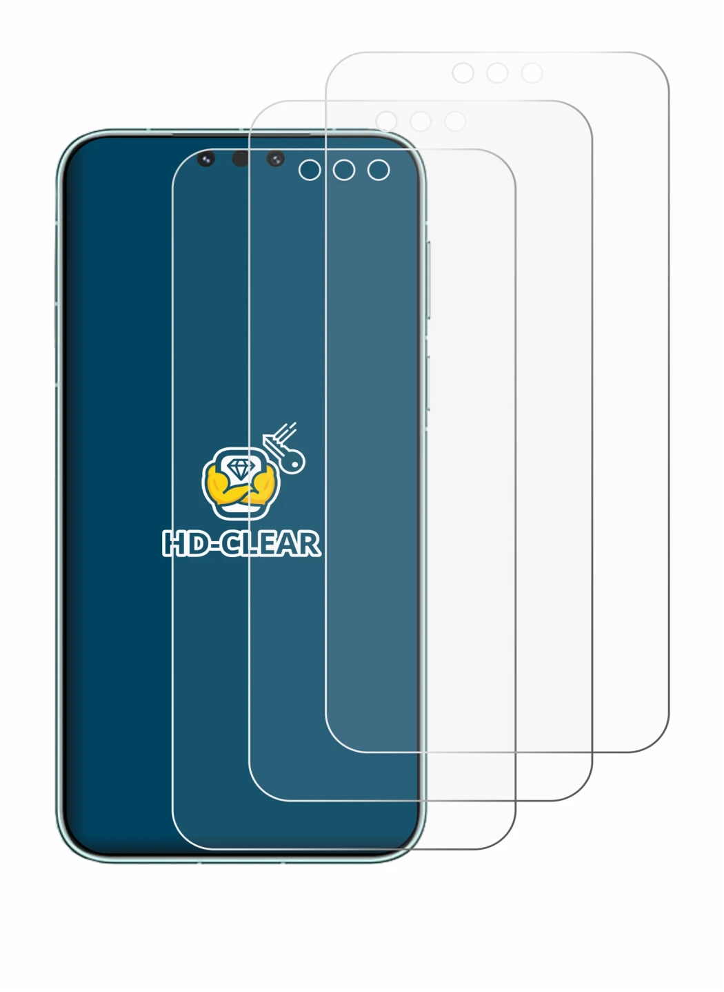 Image de l'appareil Huawei Mate 80 Pro Max avec une grande variété de protections d'écran.