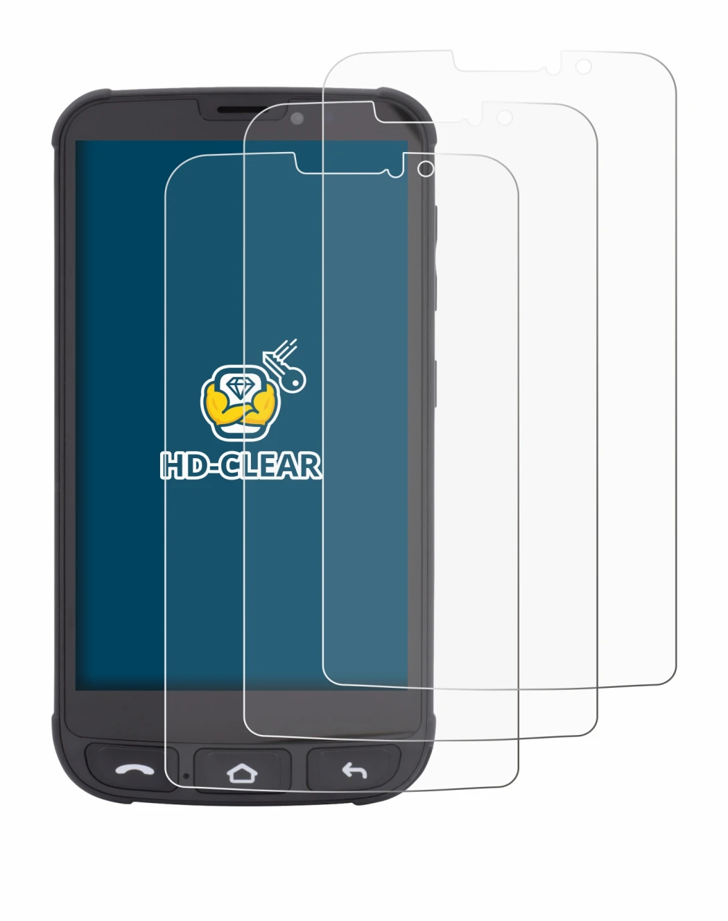 Image de l'appareil Olympia Neo Mini avec une grande variété de protections d'écran.