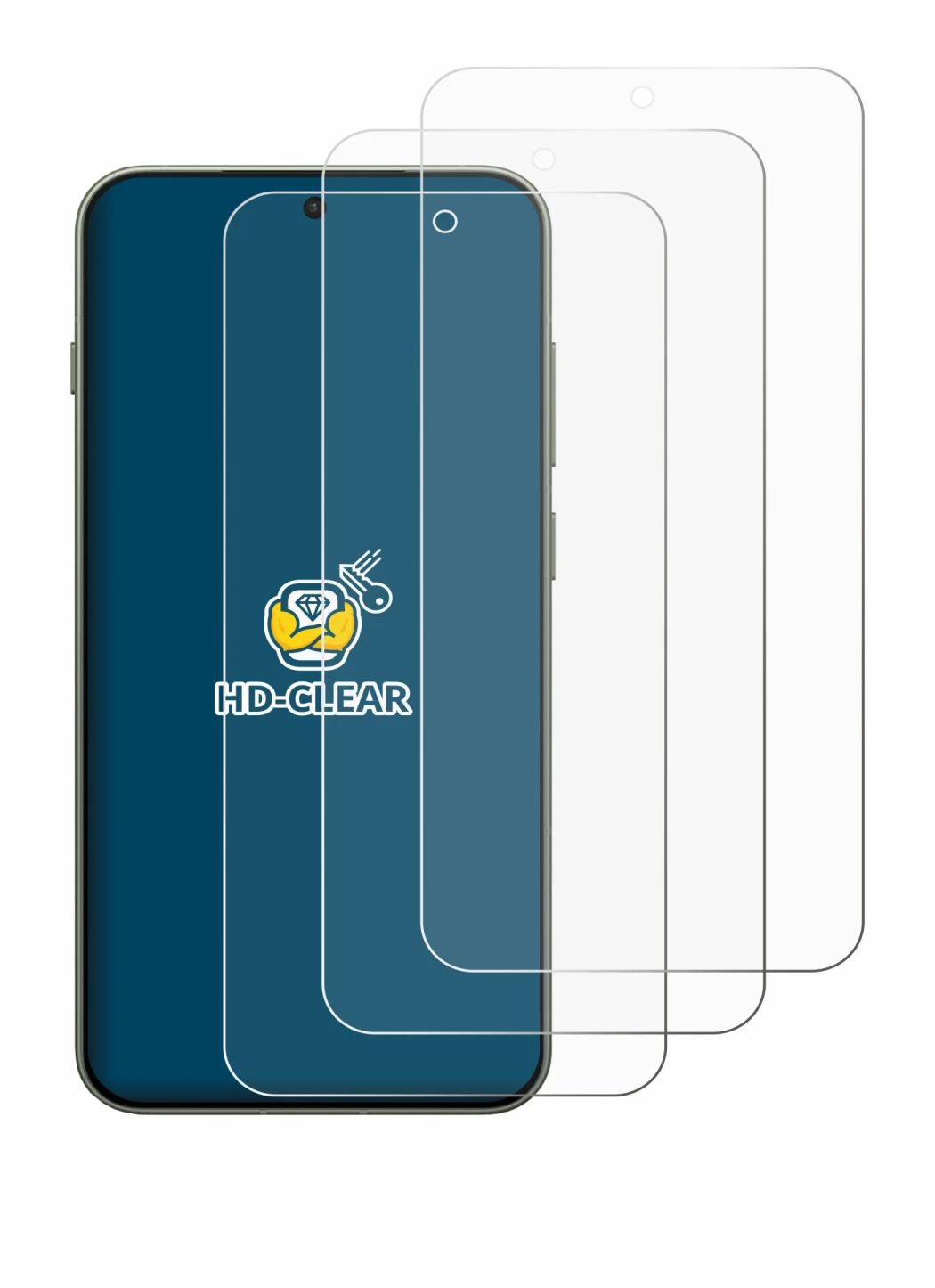 Image de l'appareil OnePlus 13s avec une grande variété de protections d'écran.