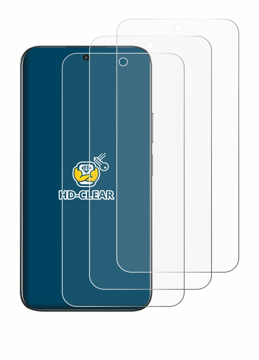 Image de l'appareil realme C85 avec une grande variété de protections d'écran.