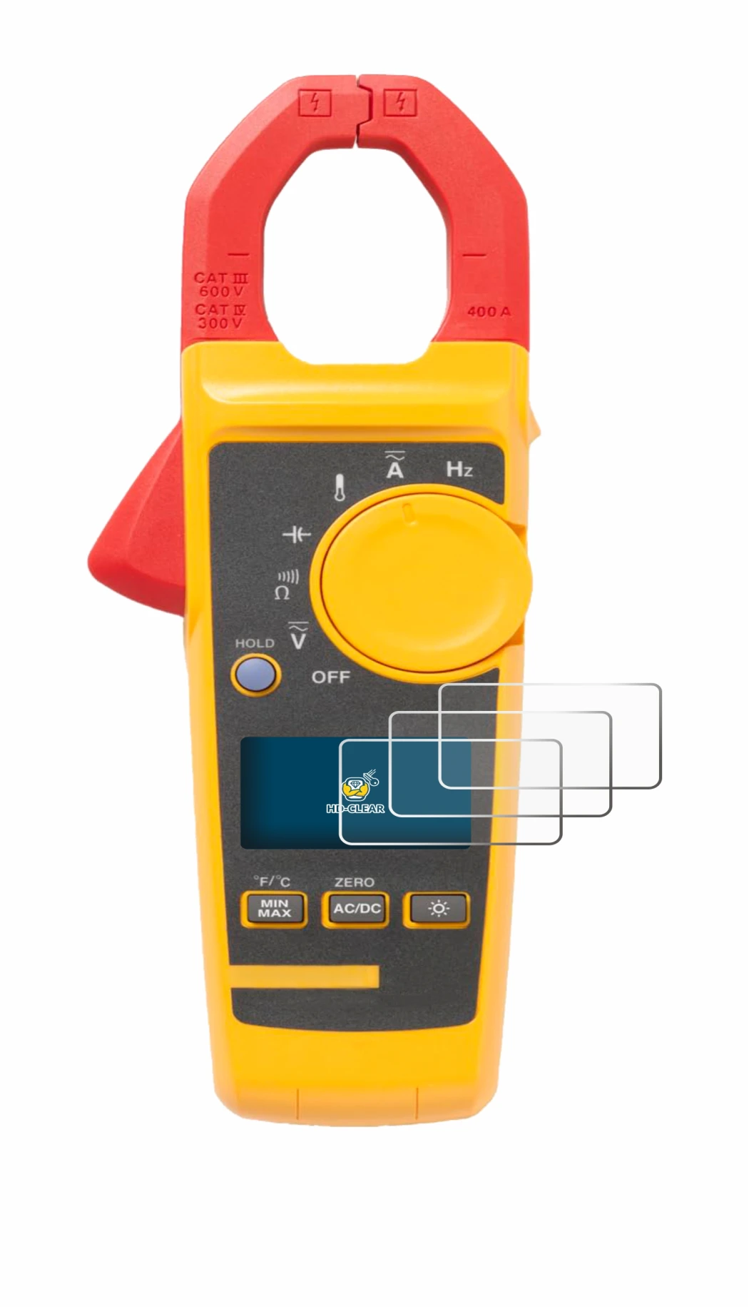 Image de l'appareil Fluke 325 avec une grande variété de protections d'écran.