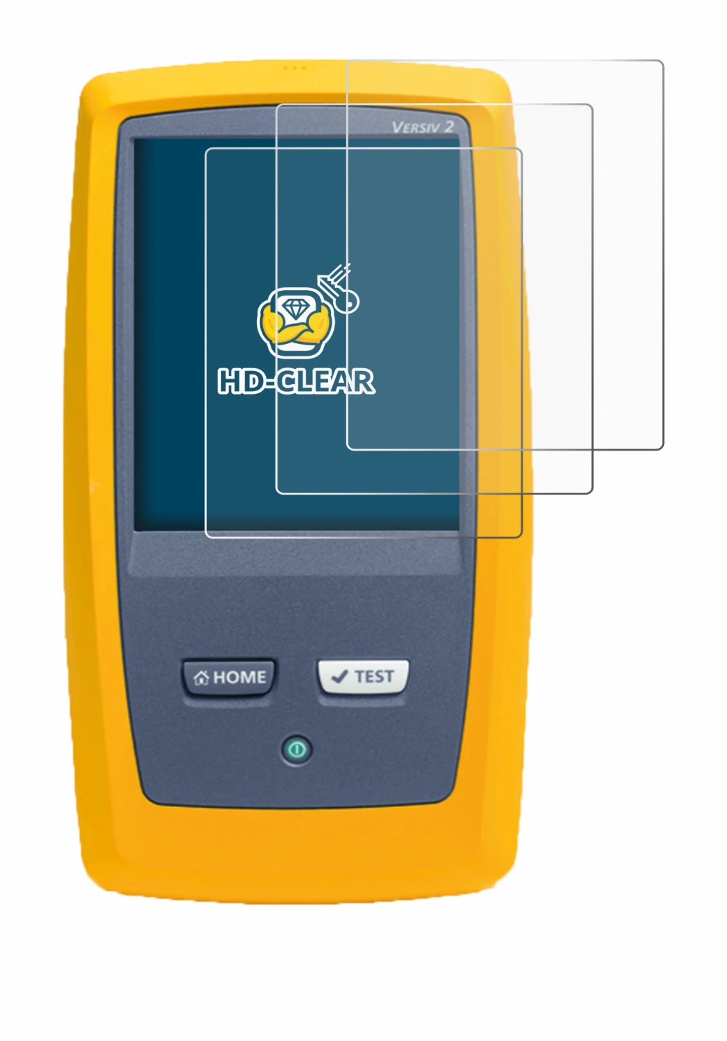 Image de l'appareil Fluke DSX8000 avec une grande variété de protections d'écran.