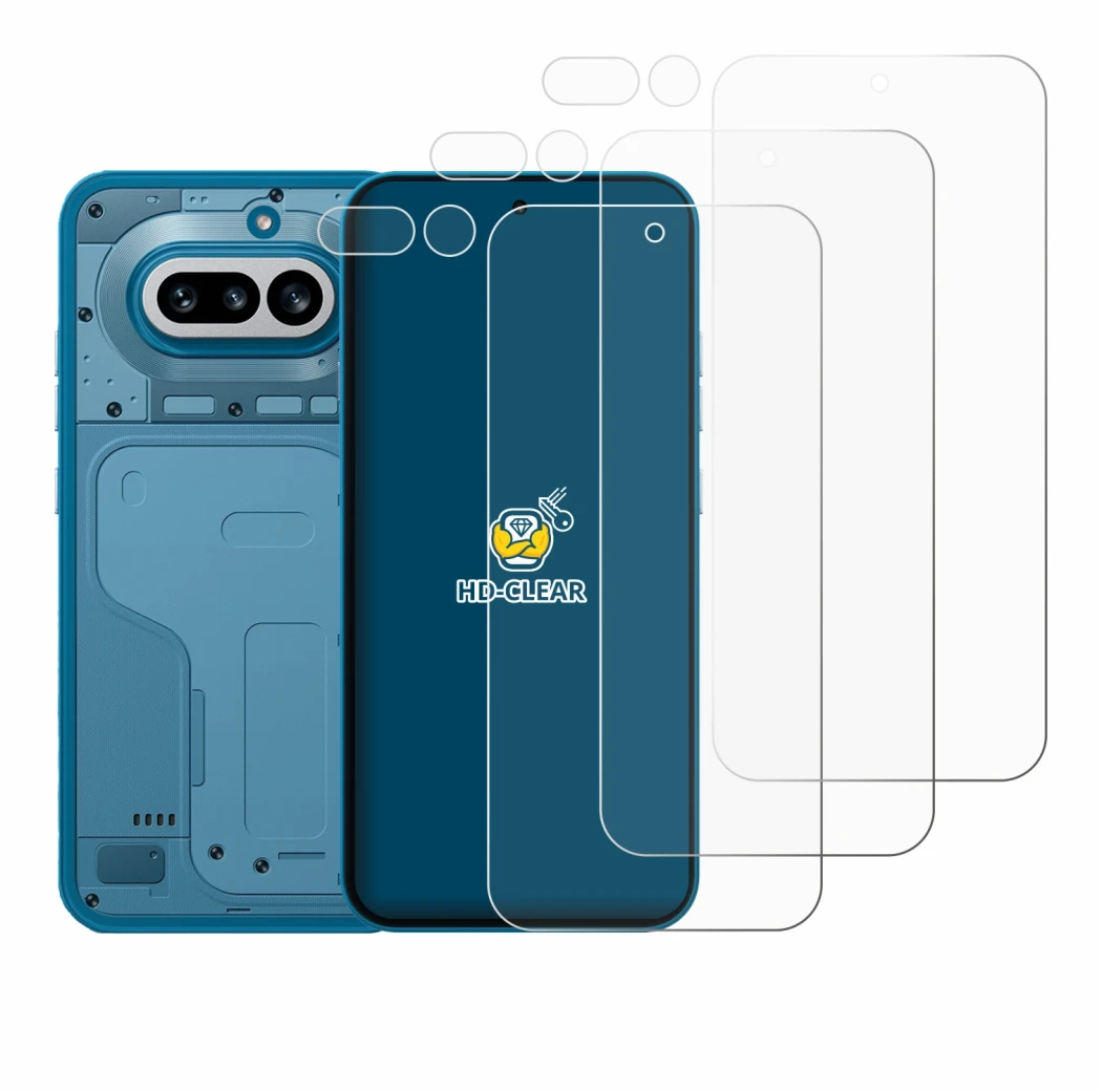 Image de l'appareil Nothing Phone (4a) (Avant+Caméra) avec une grande variété de protections d'écran.