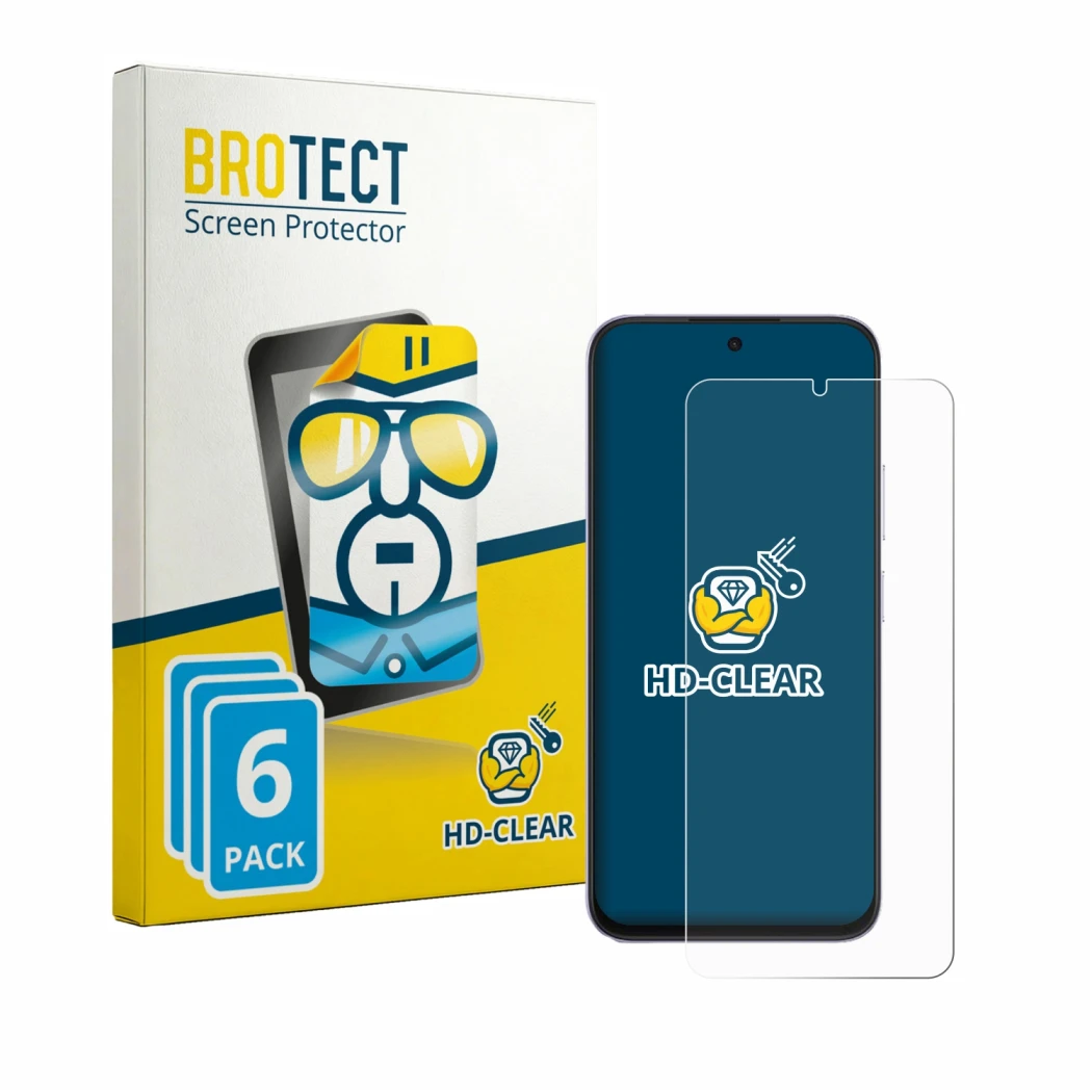 Face avant d’un emballage produit avec le logo de la marque BROTECT. À côté, l’appareil Honor Play 80 est représenté avec la p