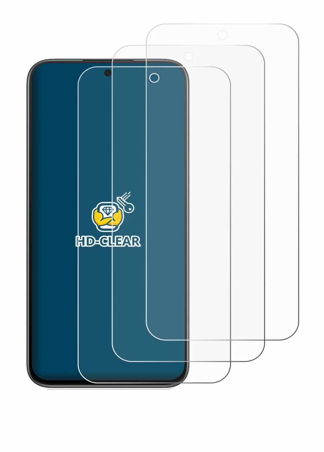 Image de l'appareil Oppo K14 avec une grande variété de protections d'écran.