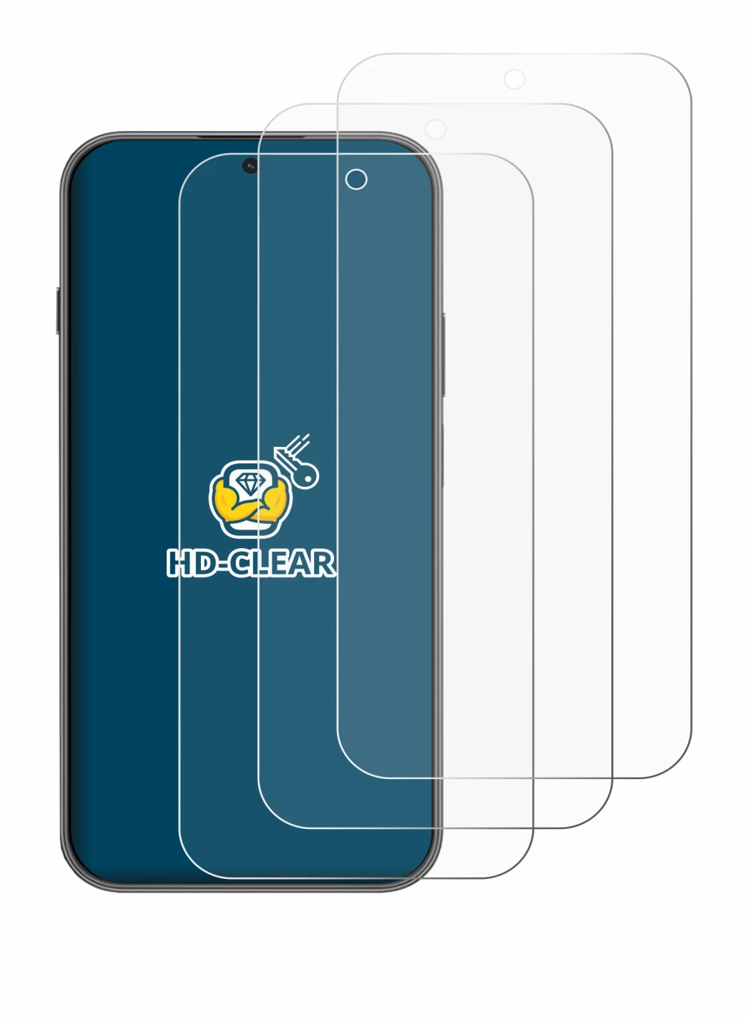 Image de l'appareil Huawei Nova 15 Max avec une grande variété de protections d'écran.