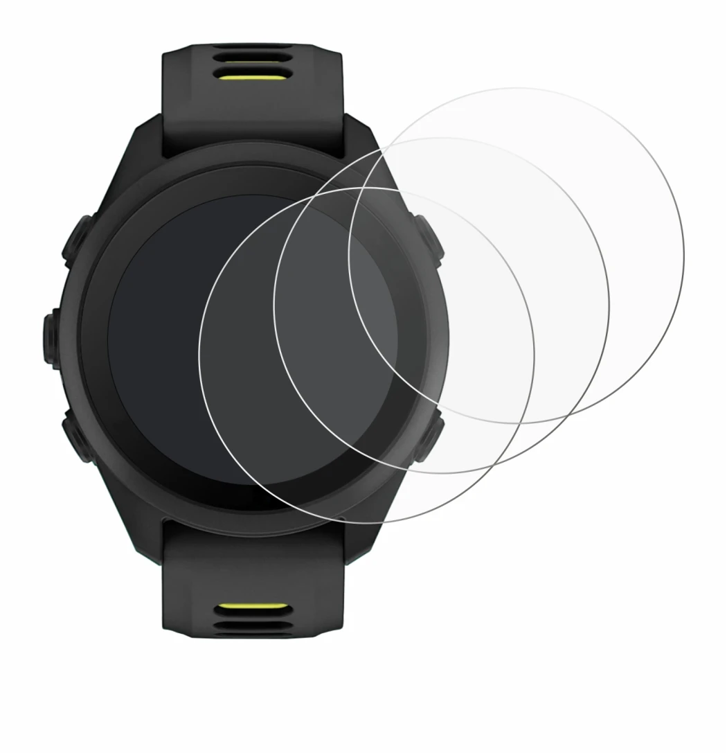 Image de l'appareil Garmin Forerunner 170 avec une grande variété de protections d'écran.