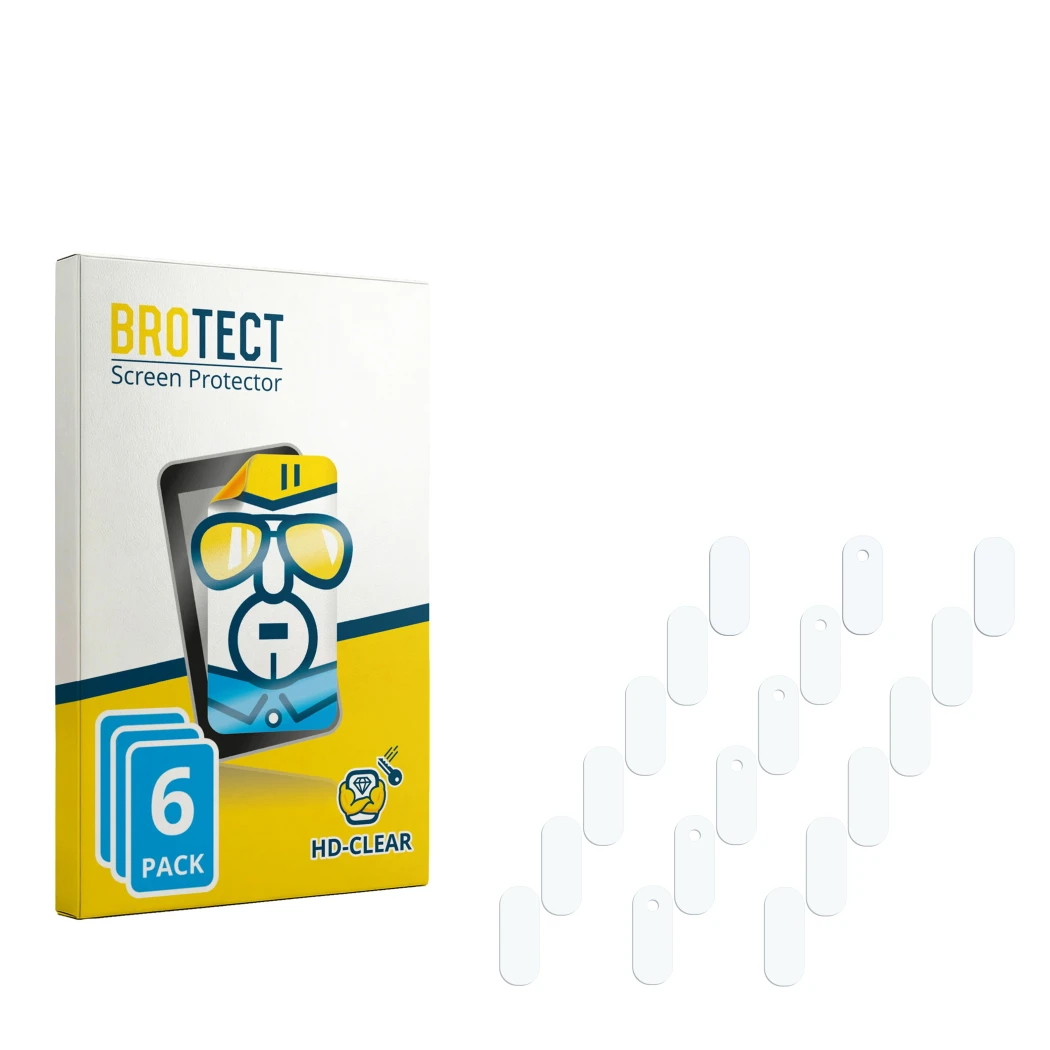 Face avant d’un emballage produit avec le logo de la marque BROTECT. À côté se trouve la protection d’écran correspondante.