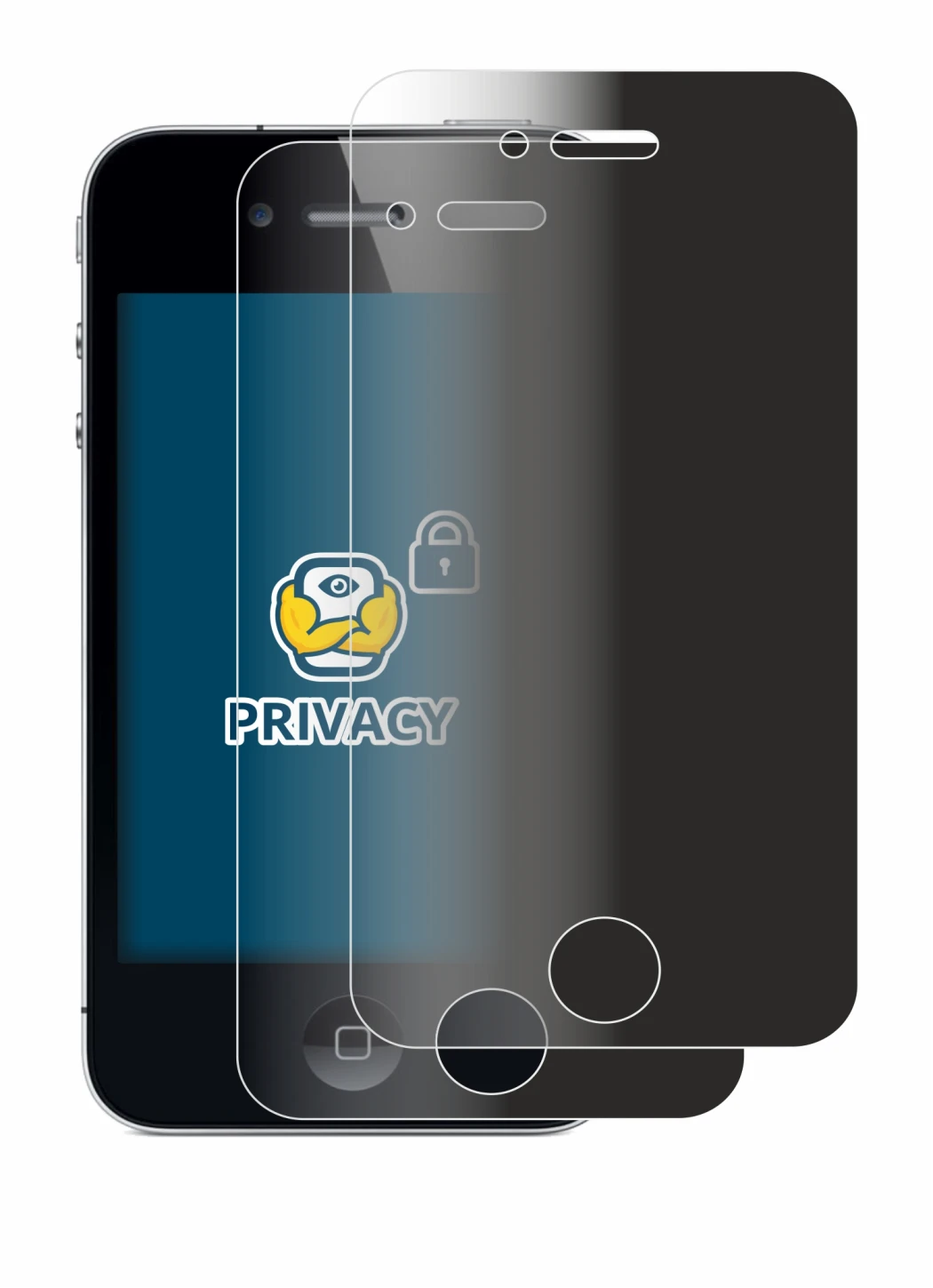 Image de l'appareil Apple iPhone 4 avec une grande variété de protections d'écran.