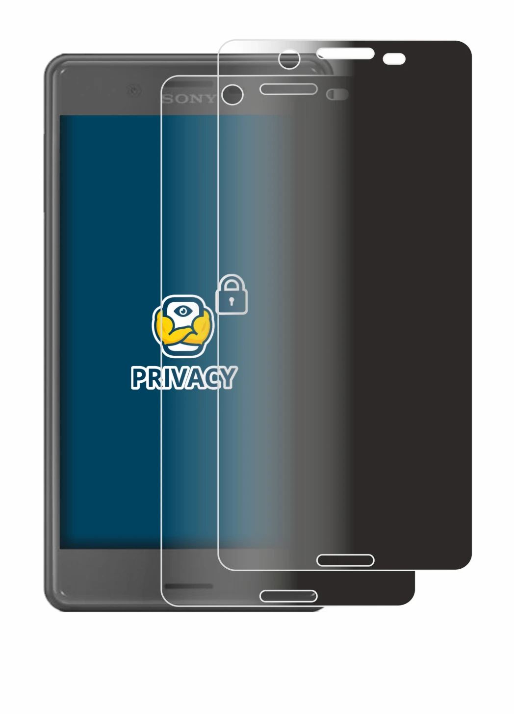 Image de l'appareil Sony Xperia X Performance avec une grande variété de protections d'écran.