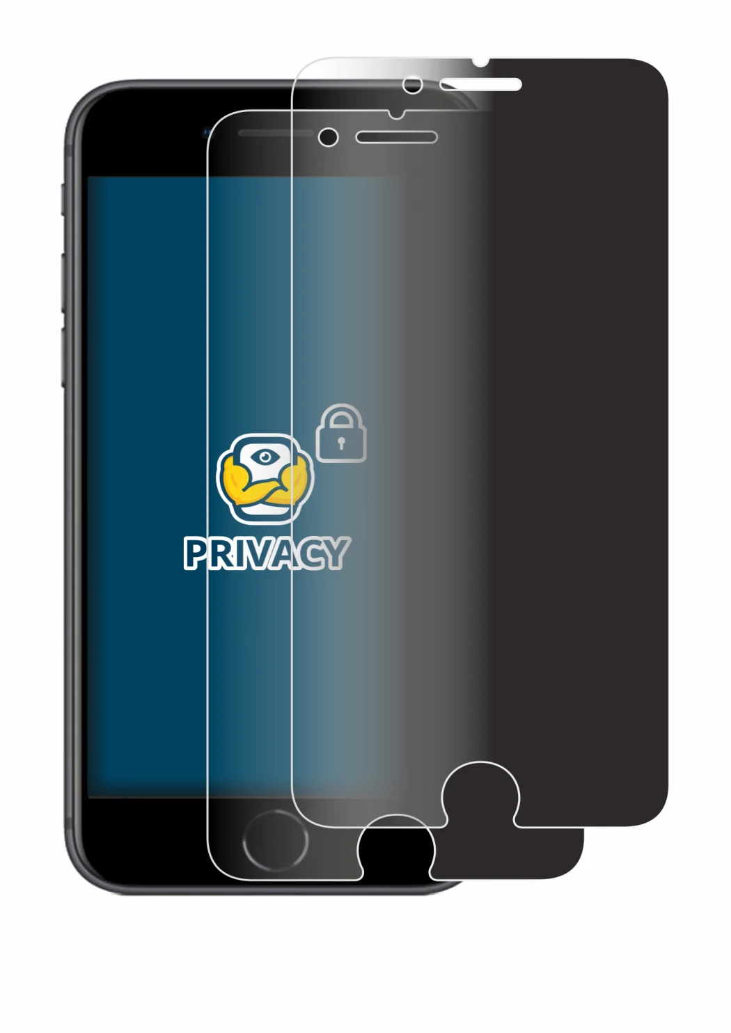 Image de l'appareil Apple iPhone 8 avec une grande variété de protections d'écran.